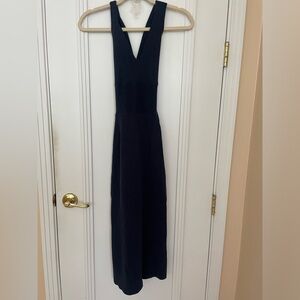 Everlane Crossback Ribbed Cotton Dress NWT XS Navy